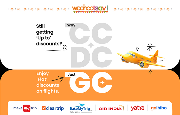 Woohootsav travel gift card offers