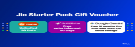 Jio Starter Pack – To Get New Jio SIM – 349 Gift Voucher